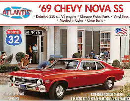 PopMarket - Route 32 Muscle Car Series - 1969 Chevrolet Nova SS 1/32 Scale Model Kit - COLLECTIBLES - Multicolor
