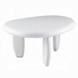 Manhattan Lane - Vayu End Table, 30 Inch Asymmetric, Tri Pebble Legs, High Gloss - White
