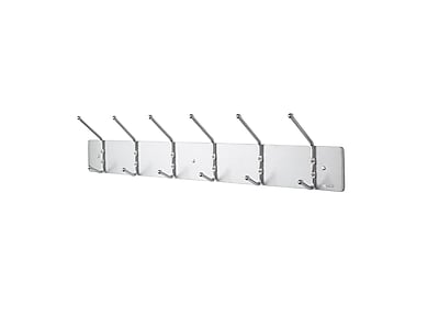 Front. Safco - Safco Wall Rack, Silver, Metal (4162) - Satin Aluminum.