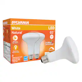 Sylvania - Natural BR30 E26 (Medium) LED Floodlight Bulb Cool White 65 Watt Equivalence 2 pk