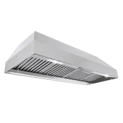 Front. Akicon - Akicon 48 in. 1200 CFM Ducted Range Hood Insert with 4 Speed, 3 LED Lights and Heat Sensor Auto Speed - Stainless steel.