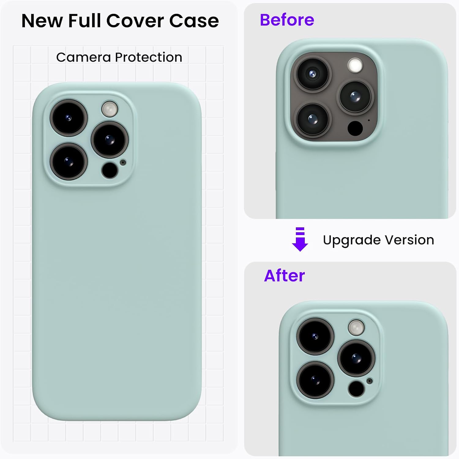 New Full Cover Case
Before
Upgrade Version
After
Camera Protection