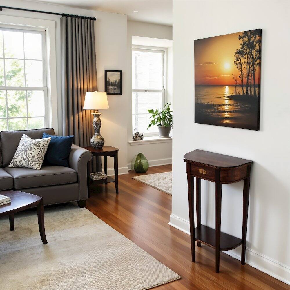 Alt View 2. Starlight Canyon Home - Elegant Narrow Entryway Table in Dark Brown for Living Room and Hall - Dark Brown.