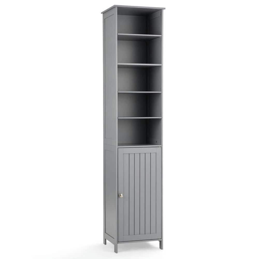 Pefilos - 72 Inches Free Standing Tall Floor Bathroom Storage Cabinet- Bathroom Storage Cabinet for Entryway Storage, Home - Gray