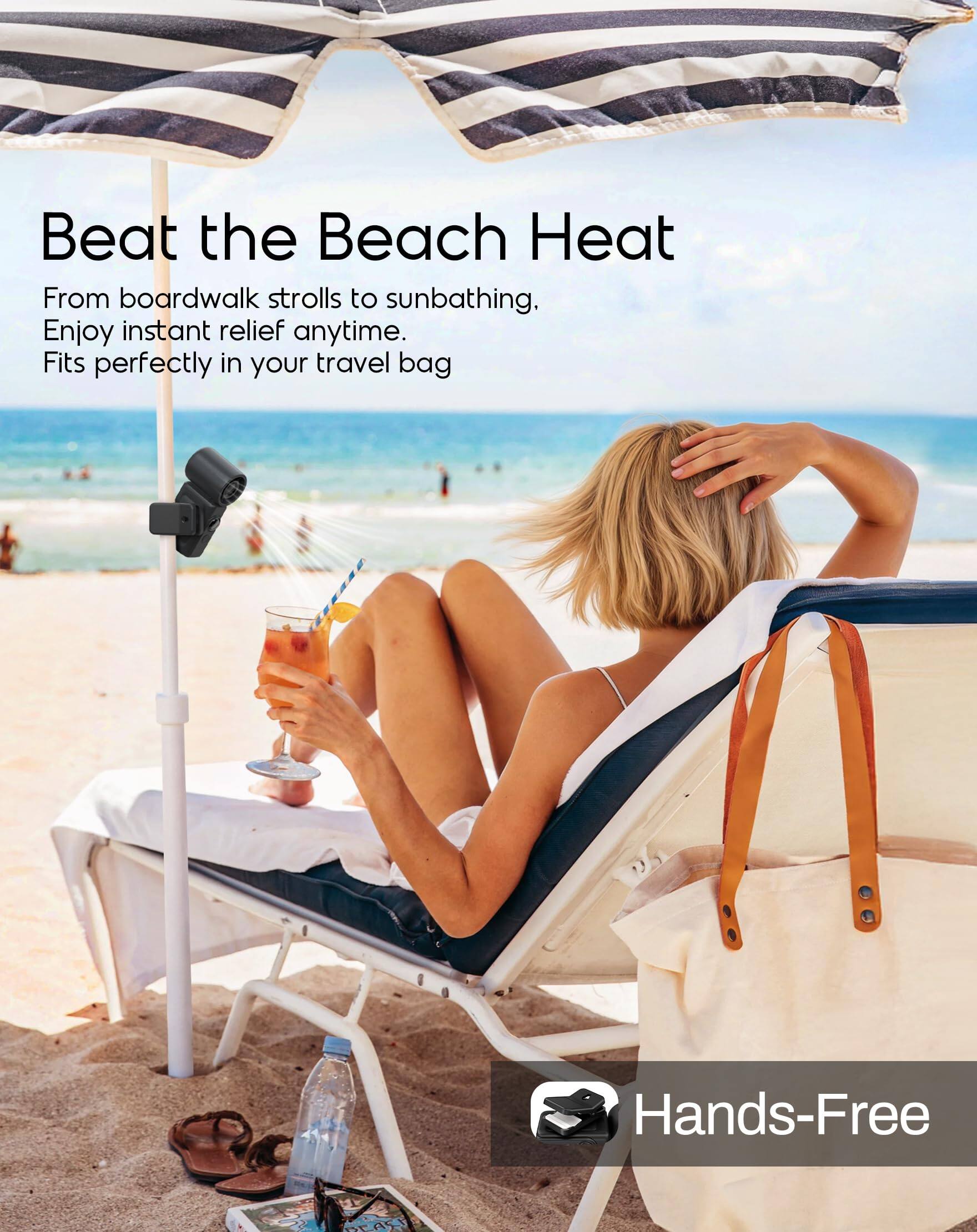 Beat the Beach Heat

From boardwalk strolls to sunbathing. Enjoy instant relief anytime. Fits perfectly in your travel bag

Hands-Free