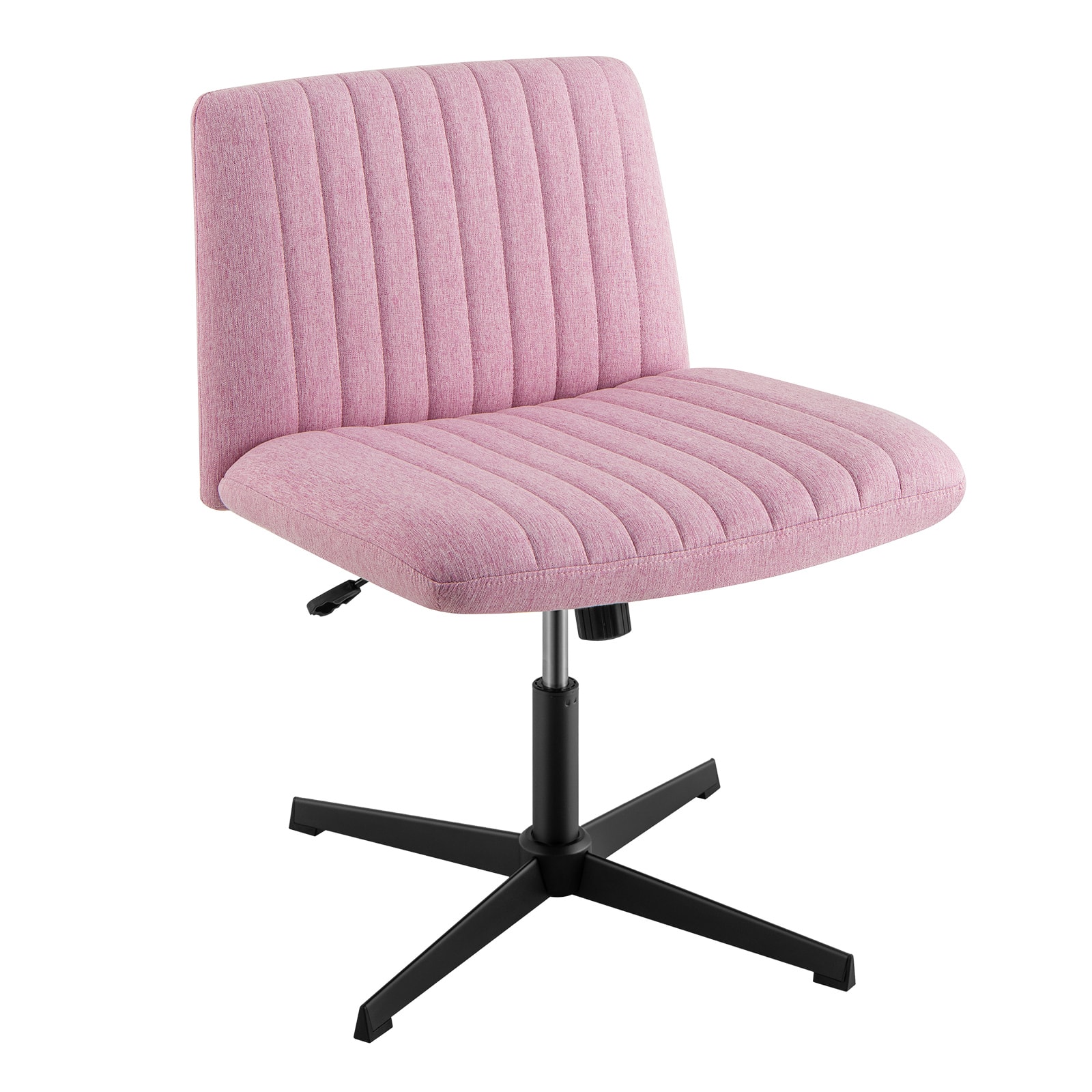 Front. Ecooso - Office Chair Criss Cross Legged Chair with 120° Rocking and Adjustable Height - Pink.