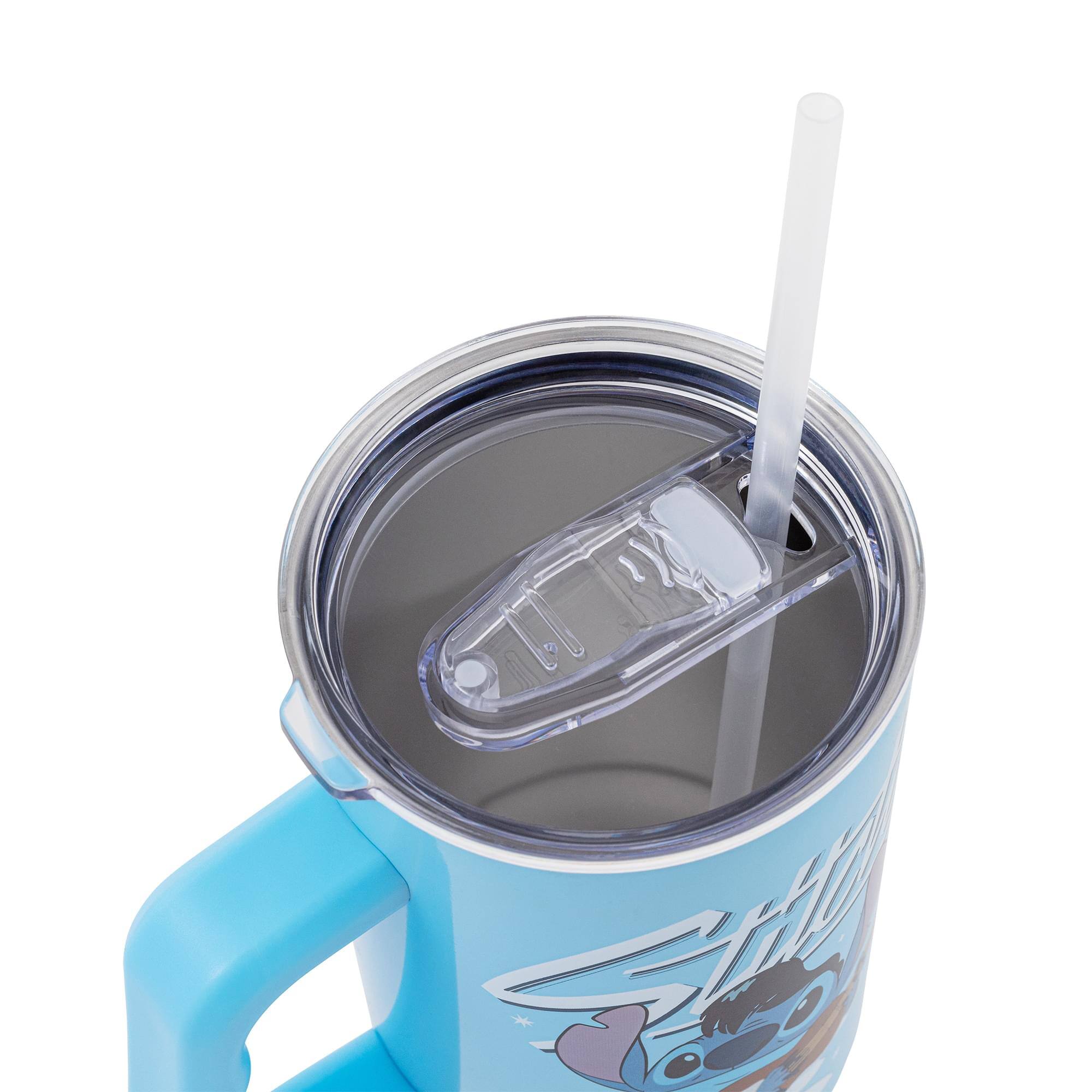 Alt View 10. Silver Buffalo - Disney Lilo & Stitch Elvis Stainless Steel Tumbler With Handle | Holds 40 Ounces - Blue.