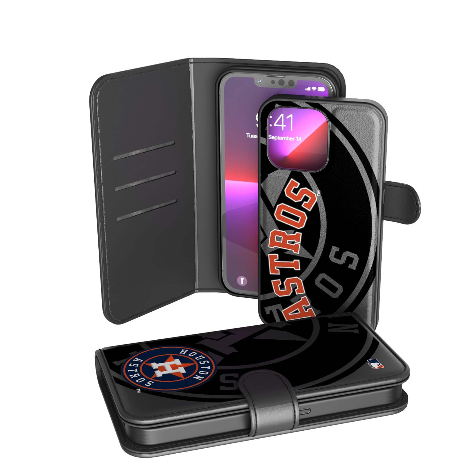 Keyscaper - MLB - Houston Astros iPhone Wallet Case - 15 - Multicolor