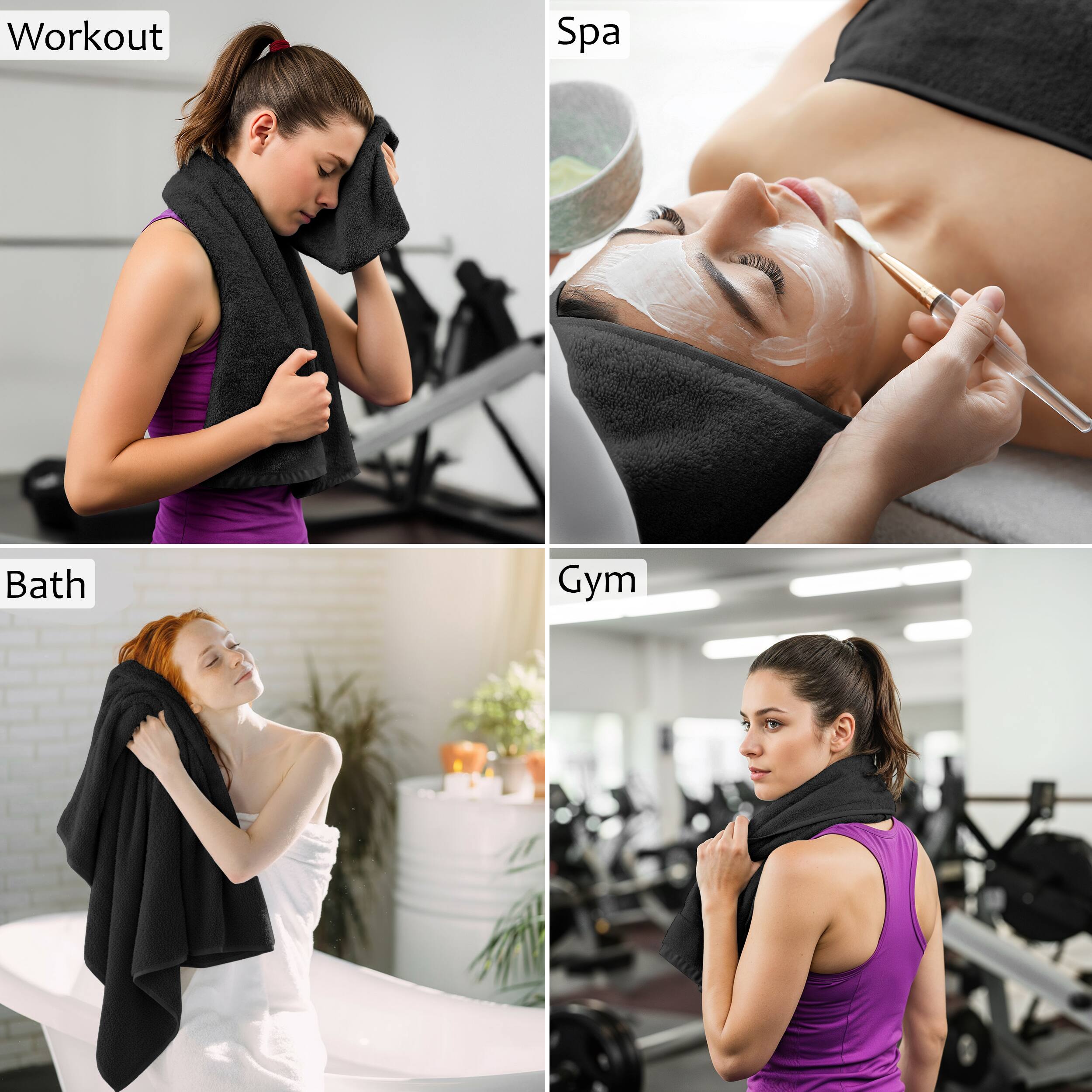 - Workout
- Spa
- Bath
- Gym