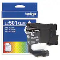 Brother - Genuine LC501XLBK High Yield Ink Cartridge - Black - Front_Zoom