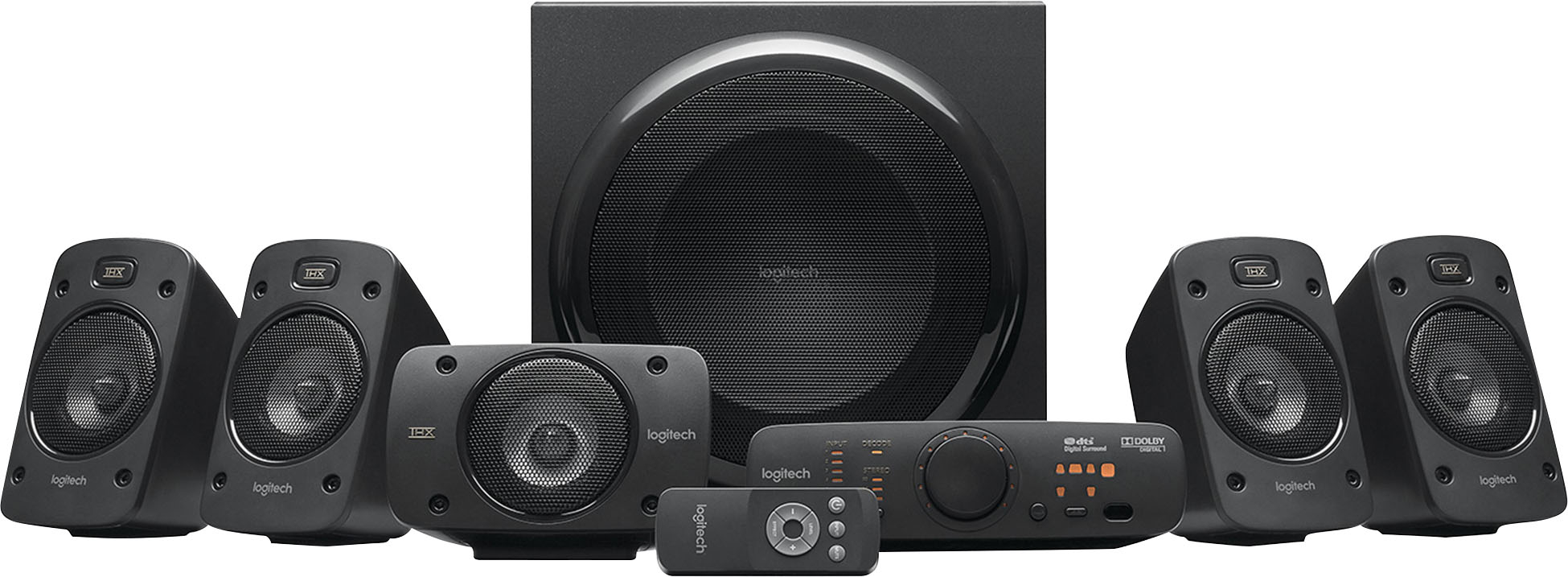 Logitech Z906 5.1-Channel Satellite Surround Sound Speaker (6-Piece) Black 980-000467 - Best Buy