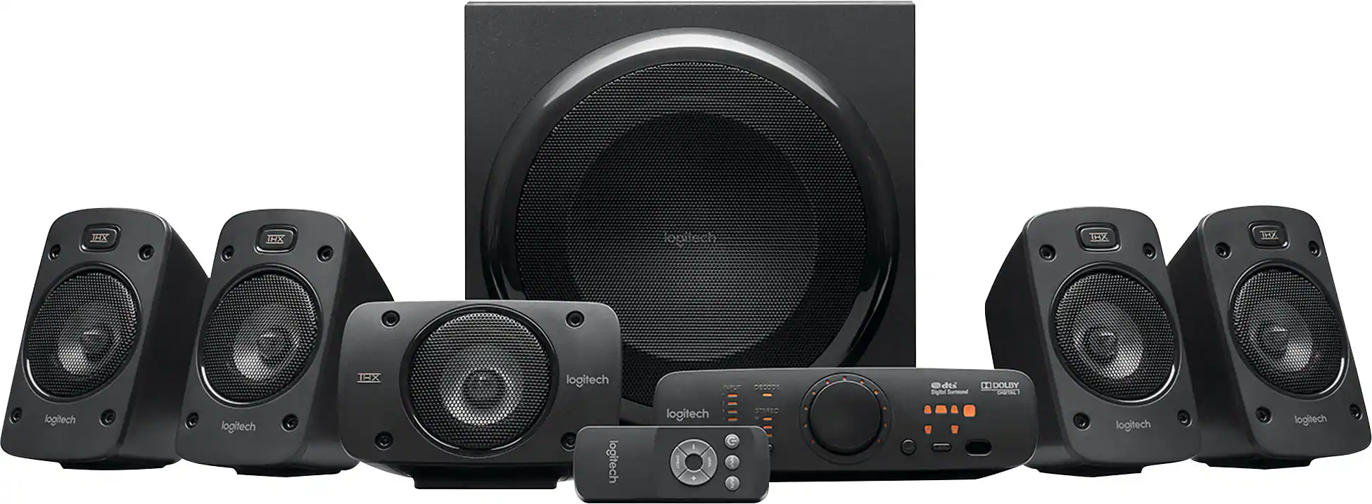 Logitech - Z906 5.1-Channel Satellite Surround Sound Speaker System (6-Piece) - Black