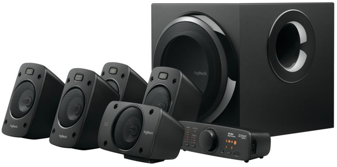 Left View: beFree Sound - 5.1-Channel Bluetooth Speaker System - Black/Red