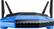 Front. Linksys - AC1900 Dual-Band Wi-Fi Router - Black/Blue.