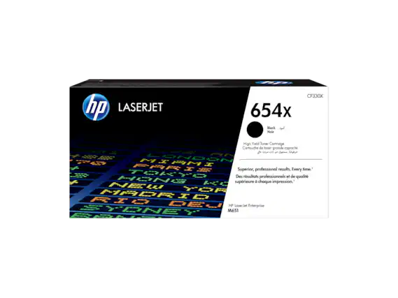 nothingto_tn hp LASERJET Hyt CF330X 654x Block Noir High Yield Toner Cartridge Cartouche de toner grande capacité
Superior, professional results. Every time. Tky C Des résultats professionnels et de qualité supérieure à chaque impression.
HP LaserJet Enterprise M651