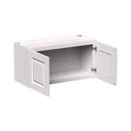 Boyel Living - 30-in W x 15-in H x 12-in D Shaker RTA Kitchen Wall Cabinet with Soft-Close Doors - Glacier White