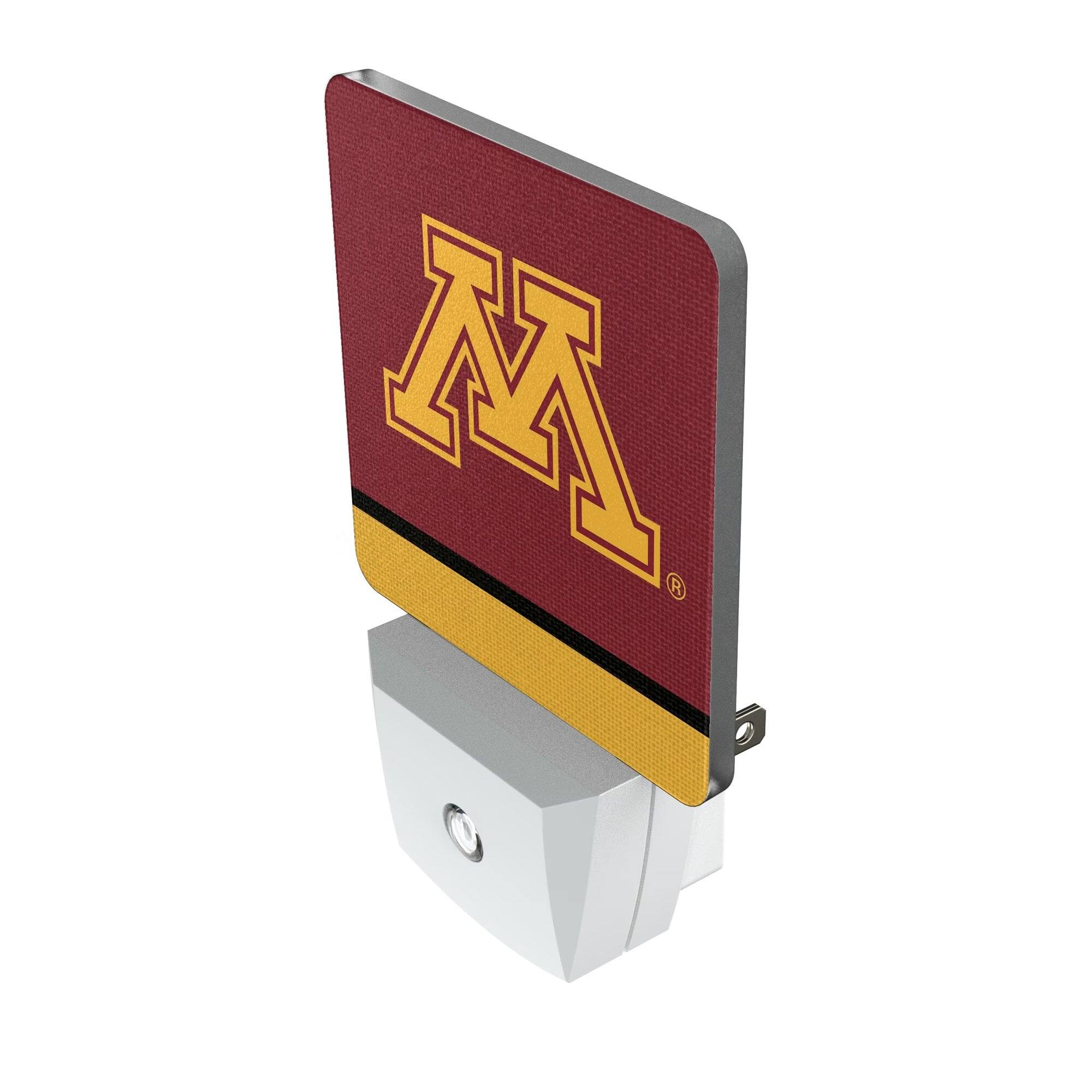 Alt View 1. Keyscaper - Minnesota Golden Gophers Stripe Design Nightlight 2-Pack - Multicolor.