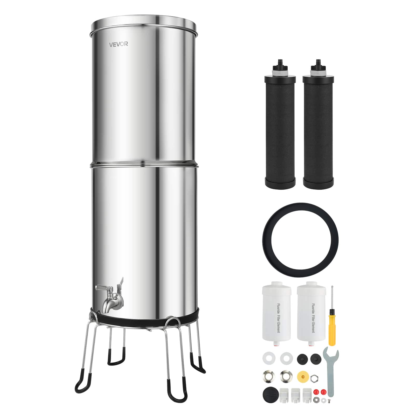 VEVOR - Gravity-fed Water Filter System,3.25G 304 Stainless-Steel Countertop Water Filtration System, Reduces Lead and up to 99% - Silver price history on PriceWatchPro