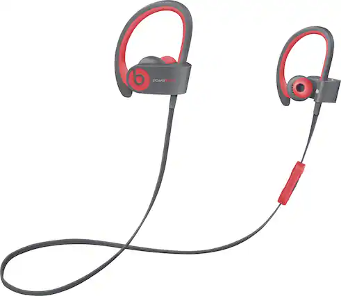 Front. Beats by Dr. Dre - Powerbeats2 Wireless Earbud Headphones - Red.