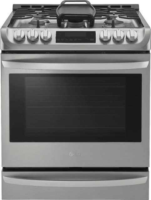 LG – 6.3 Cu. Ft. Self-Cleaning Slide-In Gas Range with ProBake Convection – Stainless steel