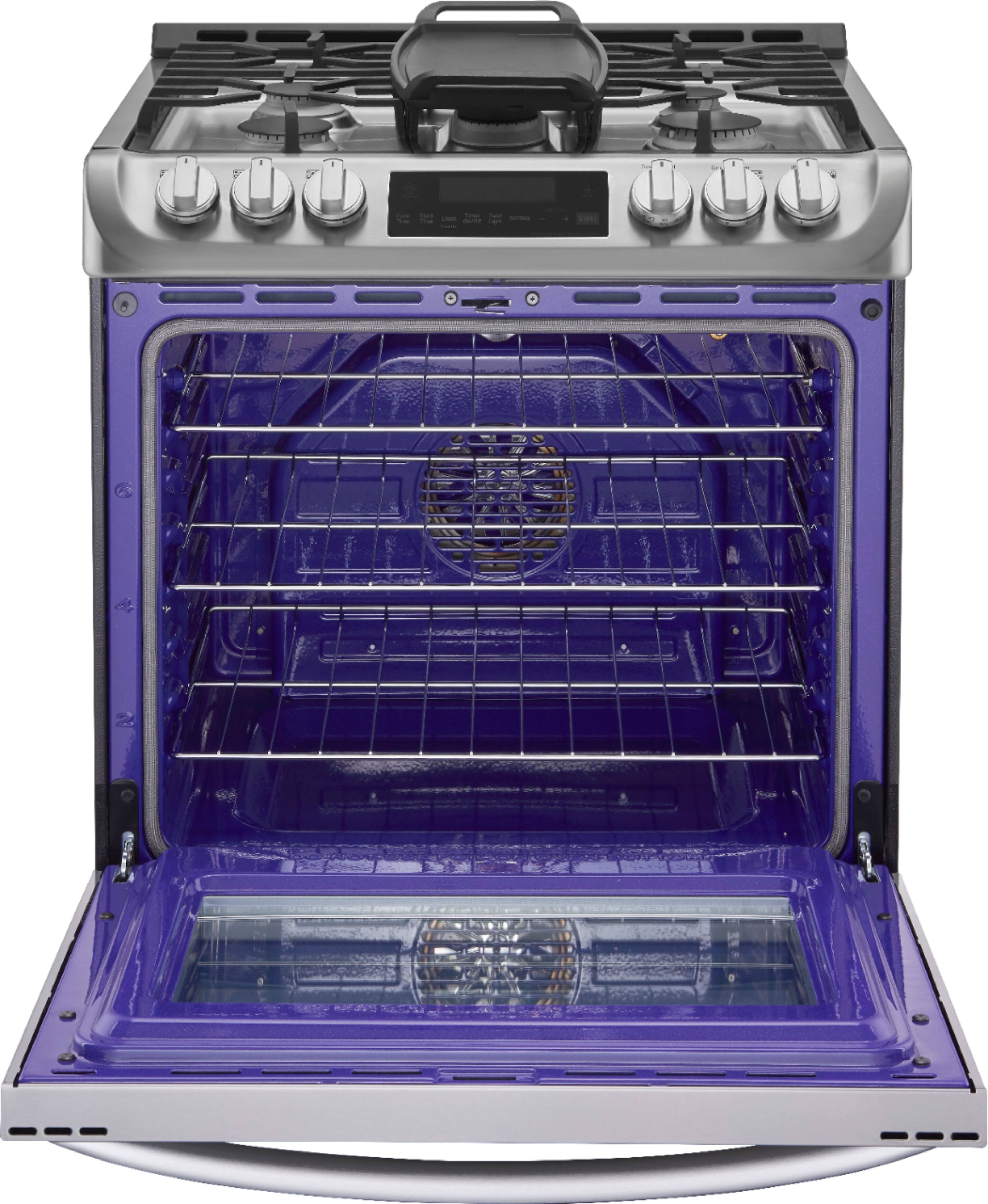 Alt View 14. LG - 6.3 Cu. Ft. Smart Slide-In Gas True Convection Range with EasyClean and UltraHeat Power Burner - Stainless Steel.