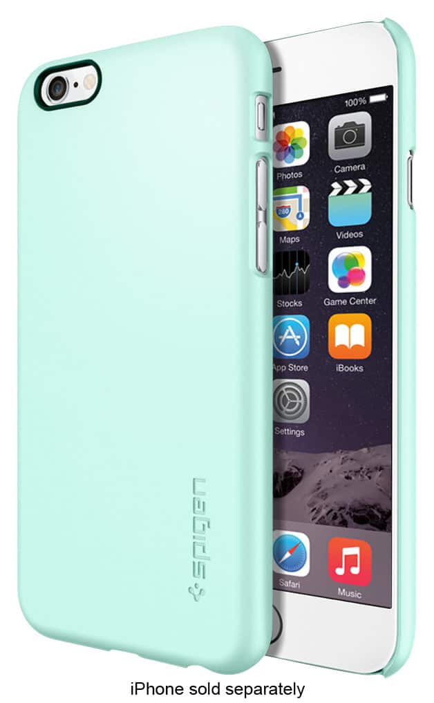 Front. Spigen - Thin Fit Case for Apple® iPhone® 6 - Mint.