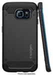 Front Zoom. Spigen - Rugged Armor Case for Samsung Galaxy S6 edge Cell Phones - Black.