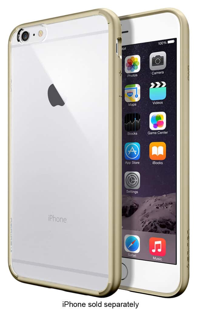 Front. Spigen - Ultra Hybrid Case for Apple® iPhone® 6 Plus - Champagne Gold.