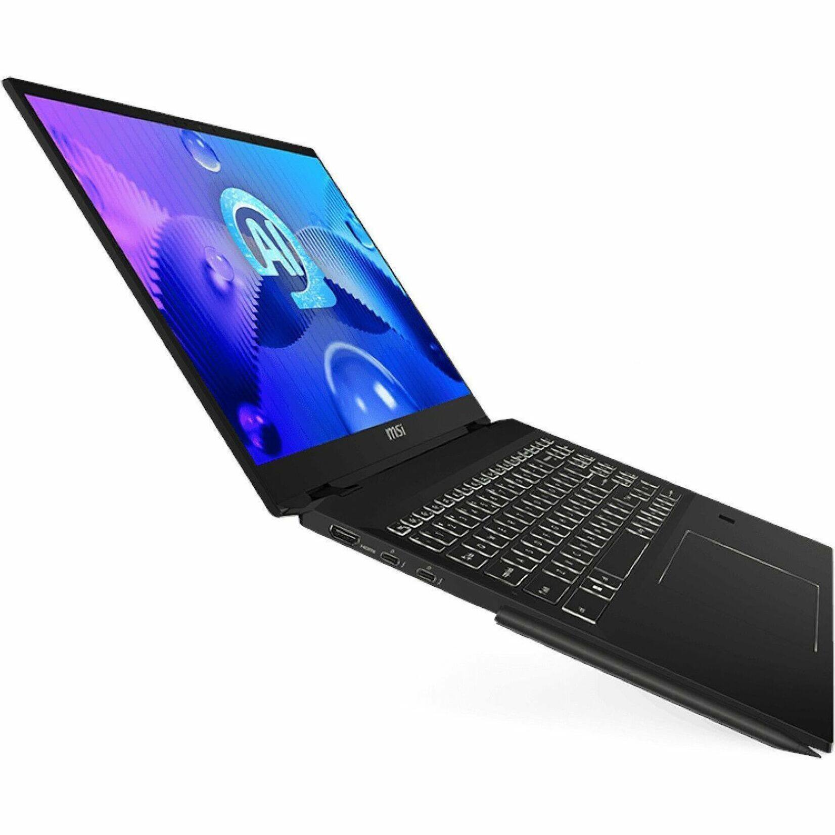 Alt View 17. MSI - Summit E16 AI Evo A1M 2-in-1 16" Touch Screen Laptop - Intel Core Ultra 7 with 32GB Memory - 1 TB SSD - Ink Black, Black.