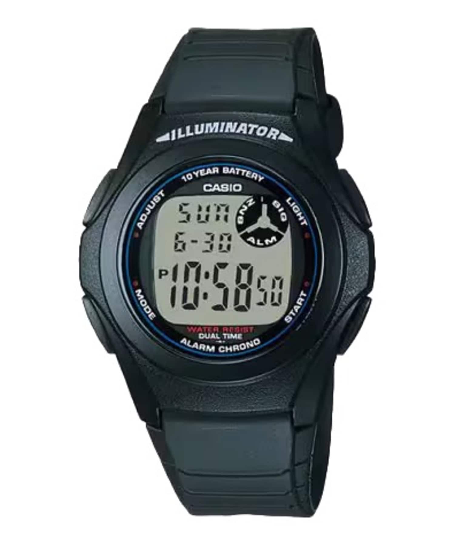 Casio - Men’s Digital Sport Watch with Grey Display - F-200W-1A - Black