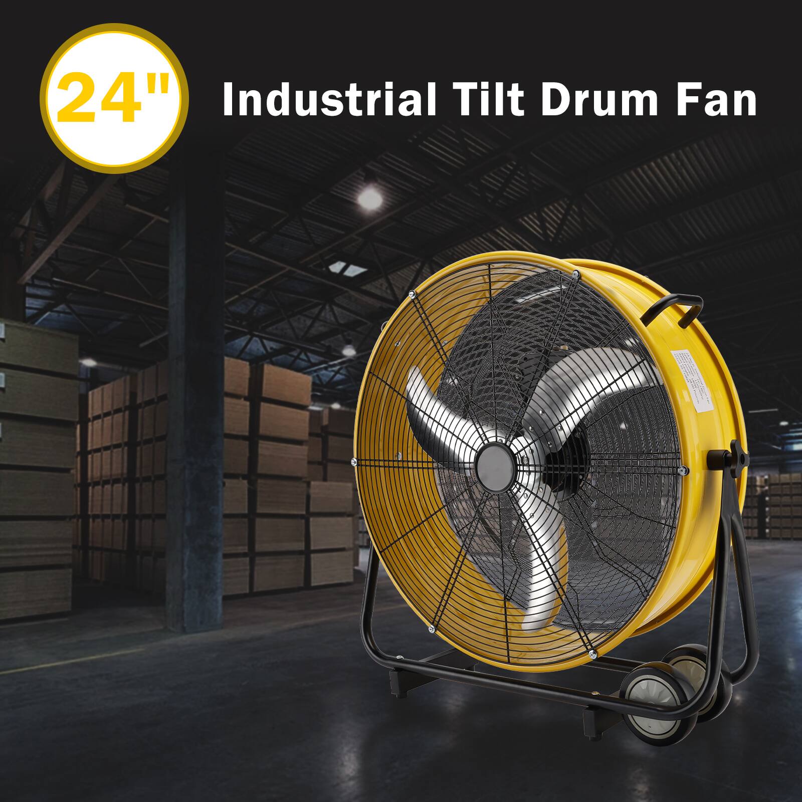 24" Industrial Tilt Drum Fan