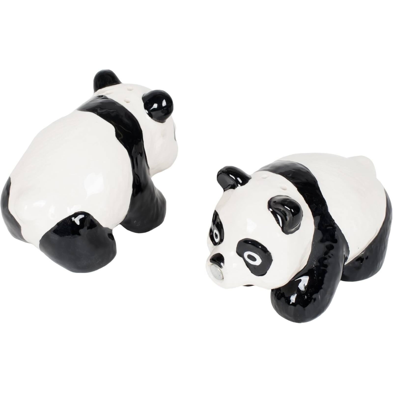 Angle. Pacific Trading - Cutie Panda Bears Kissing Attractives Magnetic Ceramic Salt and Pepper Shaker Set - Multicolor.