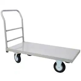 LOVMOR - 24 x 48 in. Platform Truck Flatbed Cart with Wheels, 2000-Lb Capacity - Gray