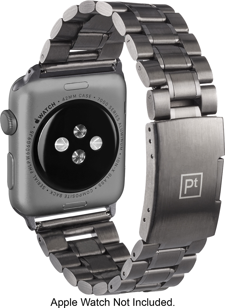 Platinum™ Stainless Steel Link Band for Apple Watch 42mm, 44mm, 45mm (Series  1-9) and Apple Watch Ultra Series 1-2 49mm Black PT-AWB42BLB - Best Buy