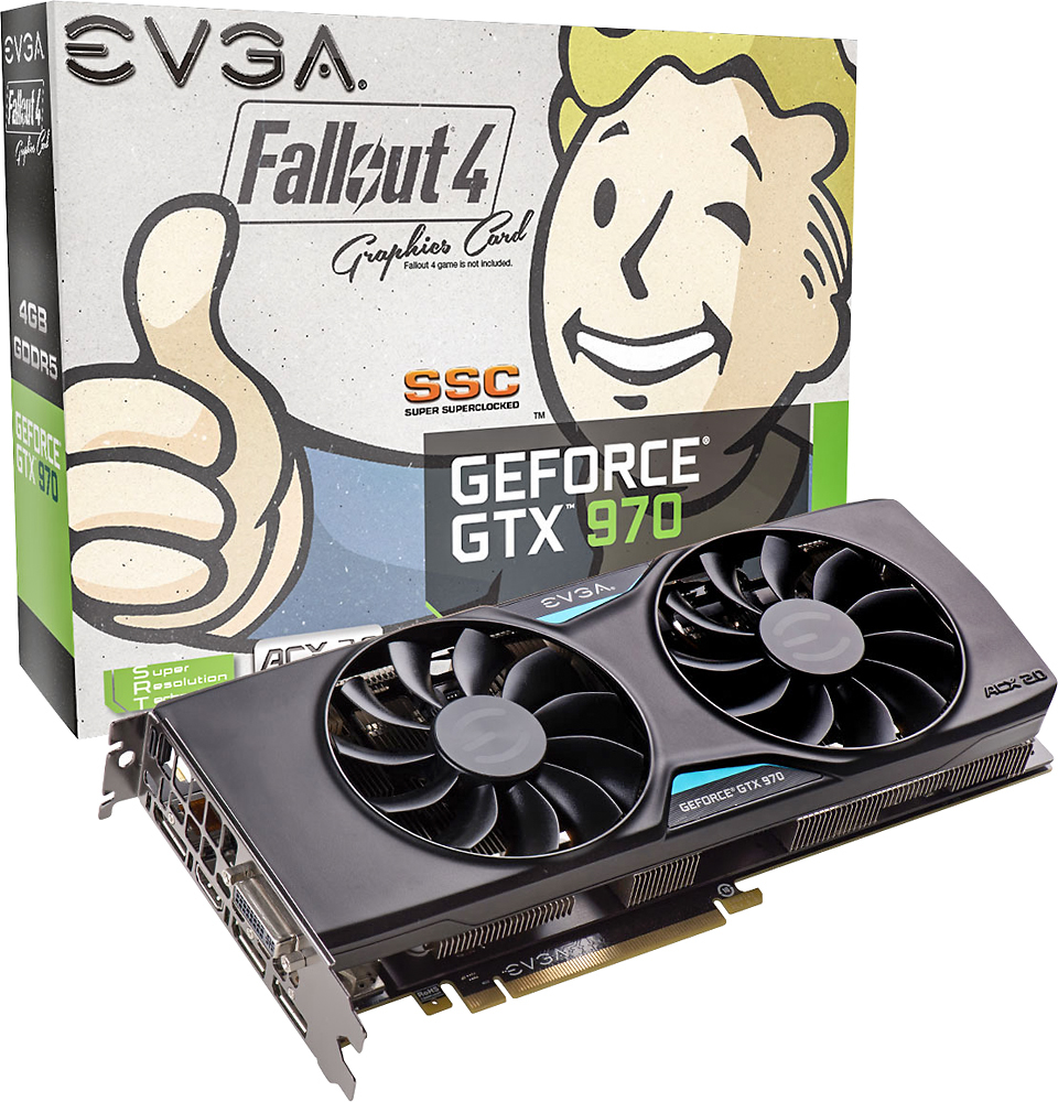 Best Buy Evga Fallout 4 Edition Nvidia Geforce Gtx 970 4gb Gddr5 Pci Express 3 0 Graphics Card Black 04g P4 3979 Kf
