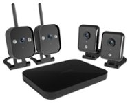 Front Zoom. Zmodo - 4-Channel, 4-Camera Indoor/Outdoor Wireless High-Definition DVR Surveillance System - Black.