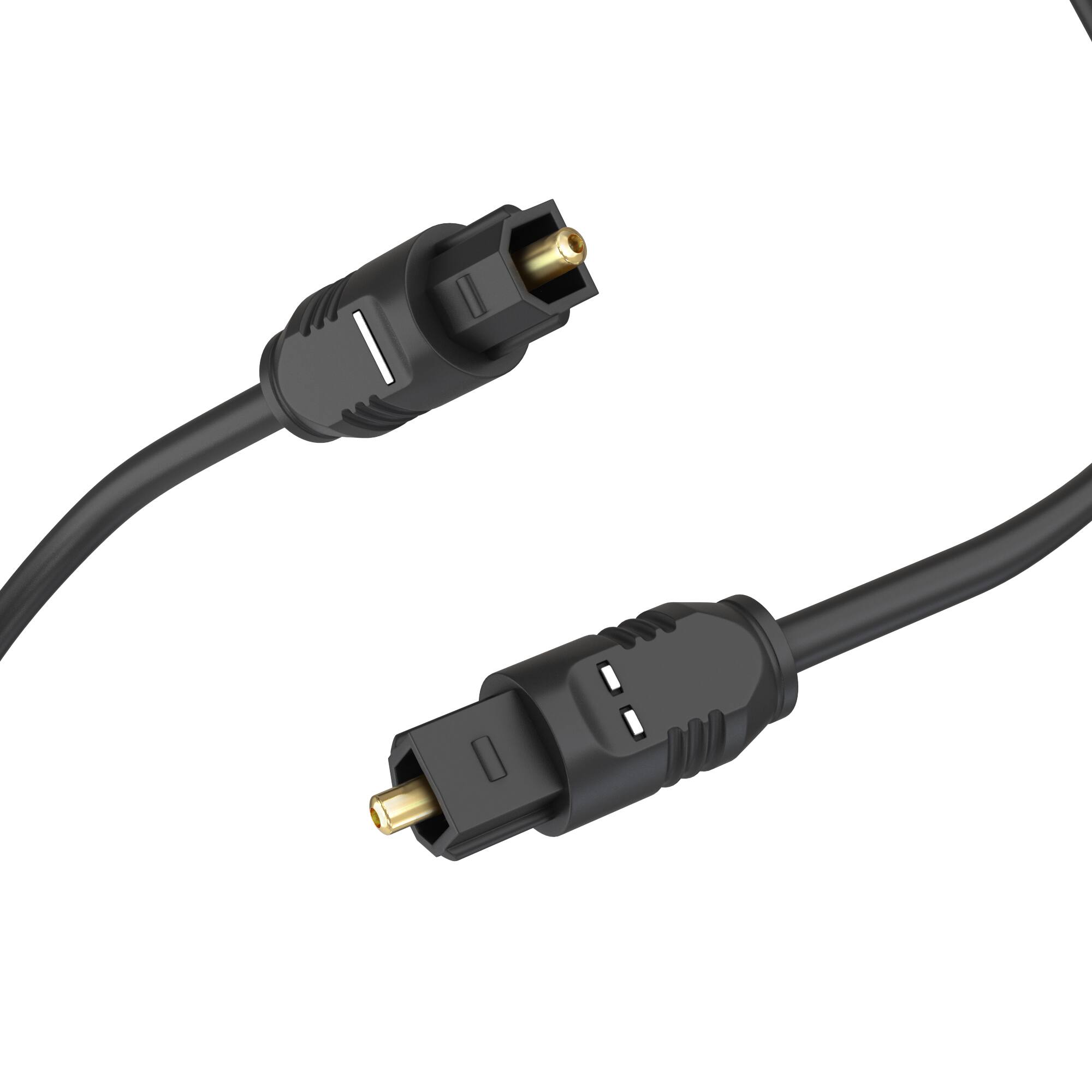 Alt View 1. Cmple.com - Cmple - Optical Audio Cable 1.5 ft Toslink Cable Fiber Optic Cable Optical Cord Digital S/PDIF Audio - Black.