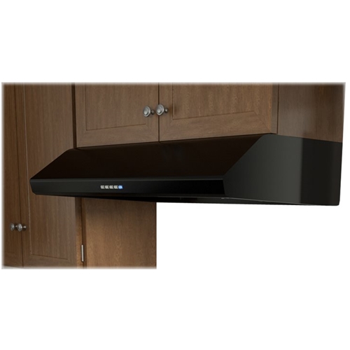 Angle View: Zephyr - Essentials Power Monsoon I 46" Externally Vented Range Hood - Stainless steel