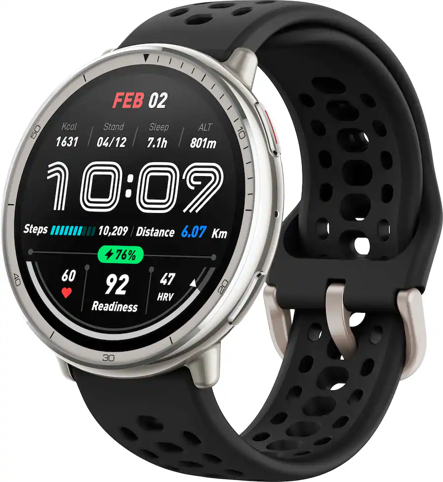 Amazfit Active Smartwatch 44mm Silicone Black (2025) W2437GL6N