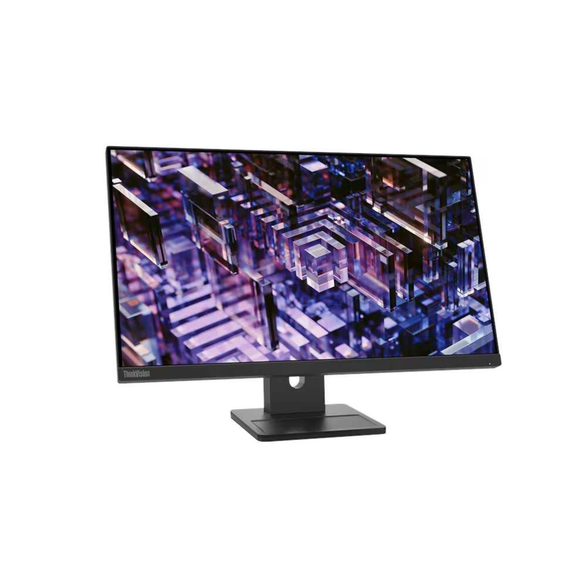 Angle. Lenovo - Lenovo - ThinkVision 23.8" IPS LED QHD (2560x1440) 100Hz Monitor (HDMI, DP) w/Speakers - Black - Black.