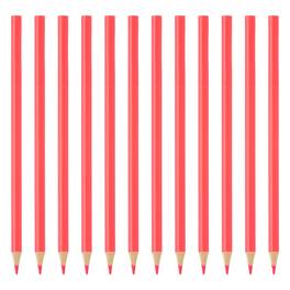 Unique Bargains - Colored Pencils Set, 12pcs Oil Color Pencils Wooden Coloring Drawing Pencil for Artists Art Painting - Pink
