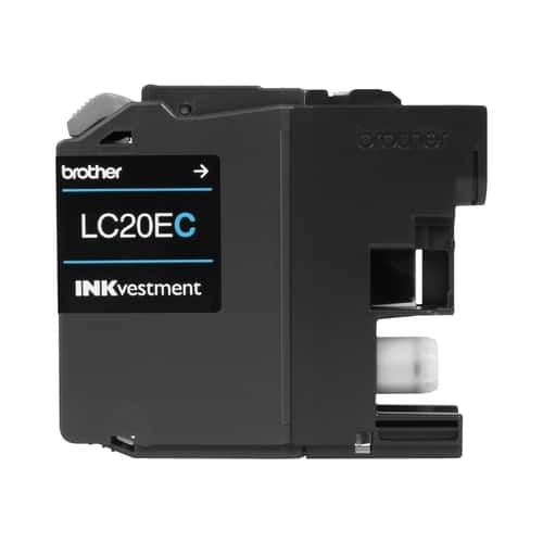 Brother - LC20EC XL High-Yield Ink Cartridge - Cyan - Larger Front