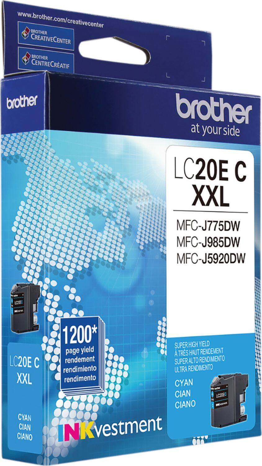 Alt View 12. Brother - LC20EC XXL Super High-Yield Ink Cartridge - Cyan - Cyan.