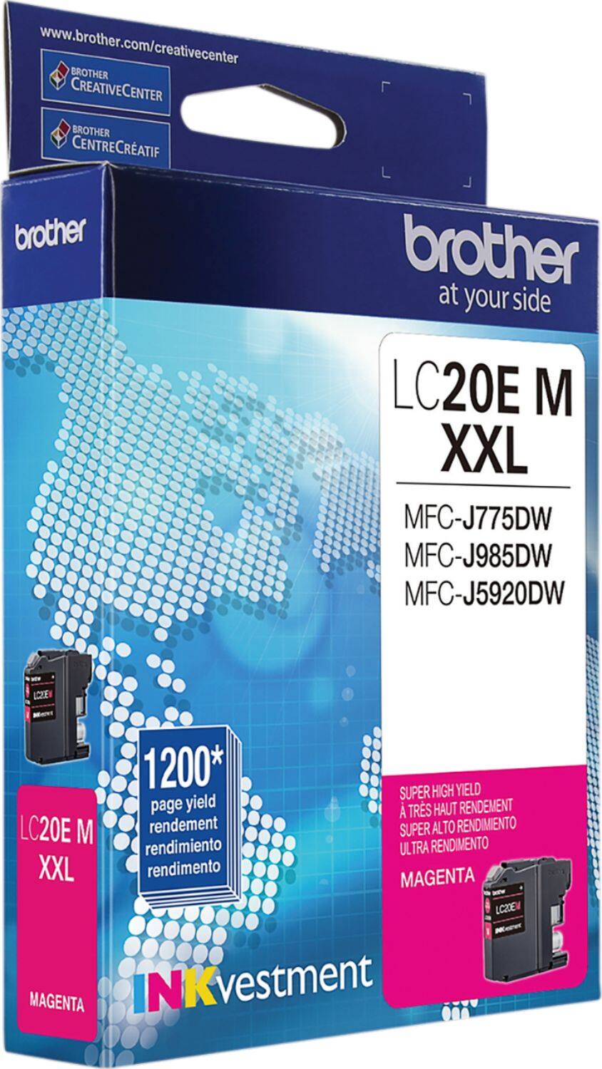 Alt View 12. Brother - LC20EM XXL Super High-Yield Ink Cartridge - Magenta - Magenta.