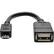 Front. Tripp Lite - 5.9" Micro-USB-to-USB Type A Cable - Black.