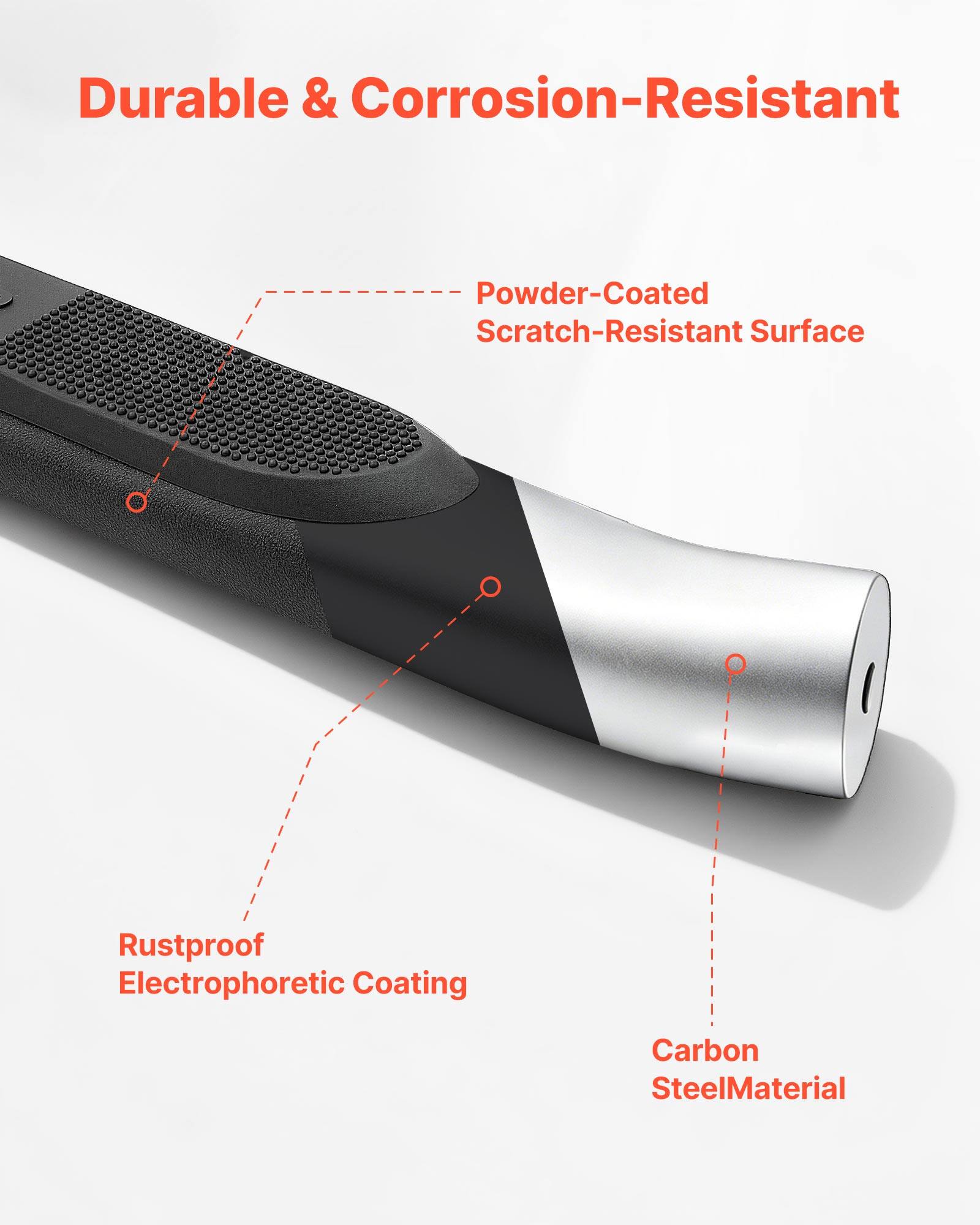 Durable & Corrosion-Resistant  
Powder-Coated Scratch-Resistant Surface  
Rustproof Electrophoretic Coating  
Carbon Steel Material