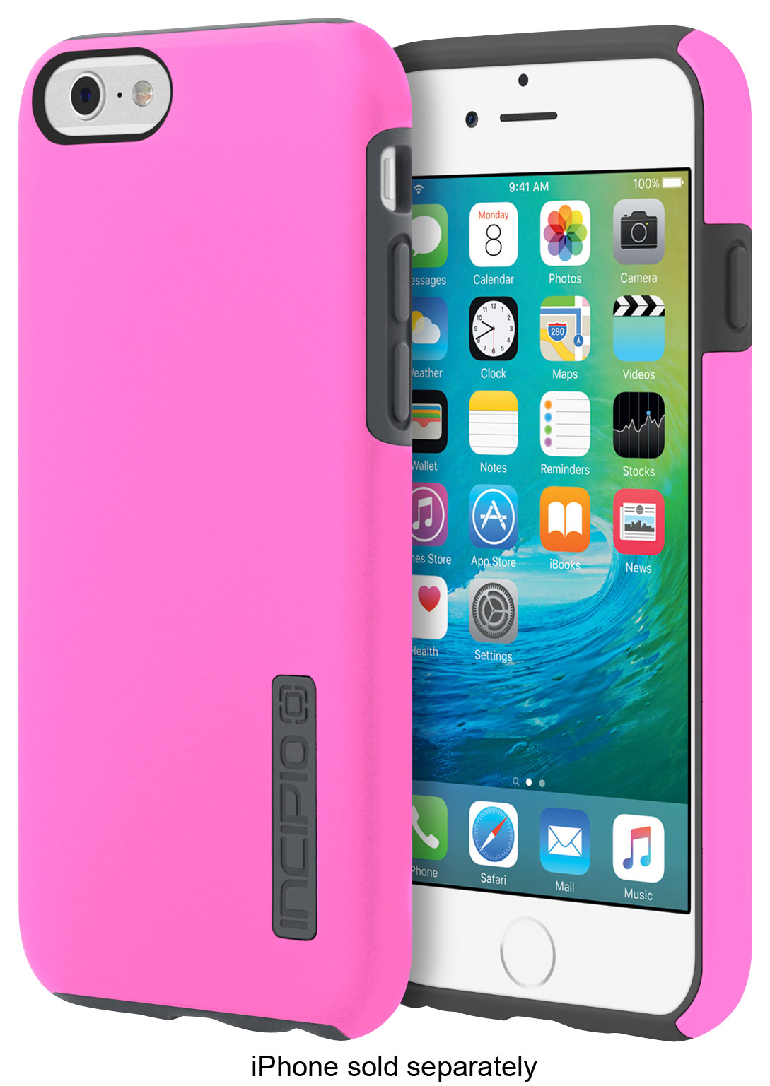 Incipio Dualpro Case For Apple Iphone 6 And Iphone 6s Highlighter Pink Charcoal Iph 1179 Hpkch Best Buy