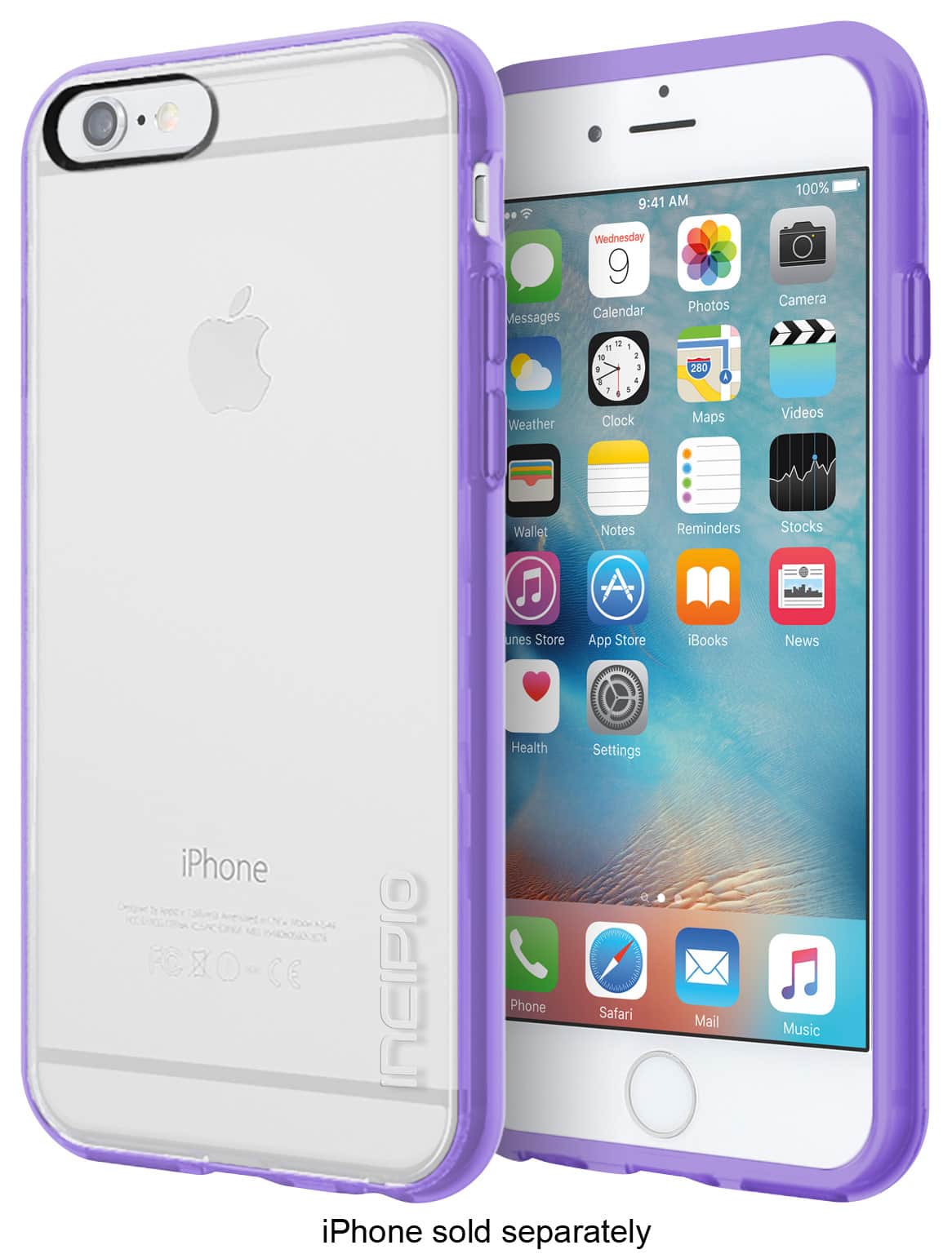 Incipio - Octane Pure Case for Apple® iPhone® 6 and iPhone 6s - Clear/Lavender - Larger Front