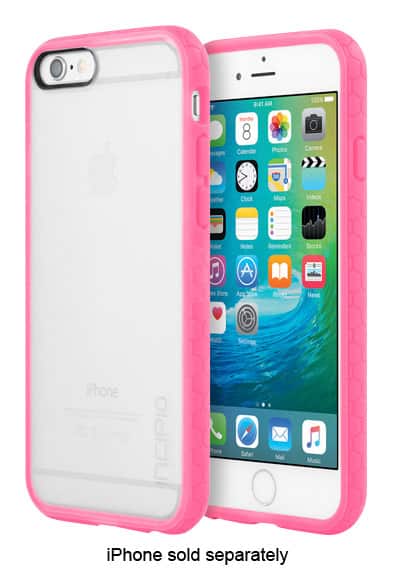 Incipio - Octane Case for Apple® iPhone® 6 and iPhone 6s - Frost/Neon Pink - Larger Front