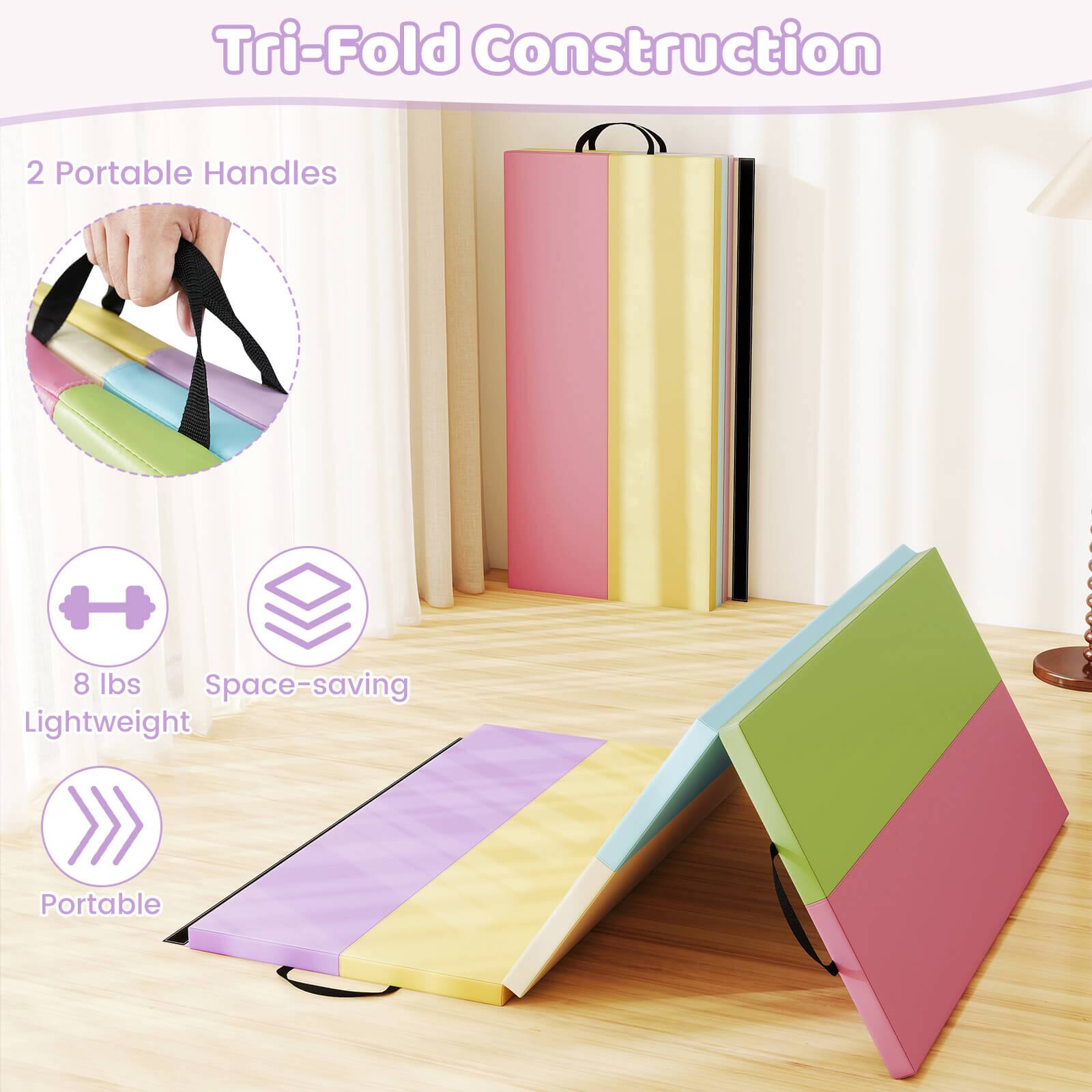 Tri-Fold Construction  
2 Portable Handles  
8 lbs  
Space-saving Lightweight Portable